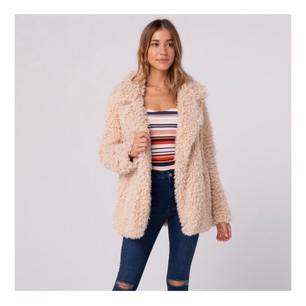 THREAD AND SUPPLY LONG FUZZY COAT